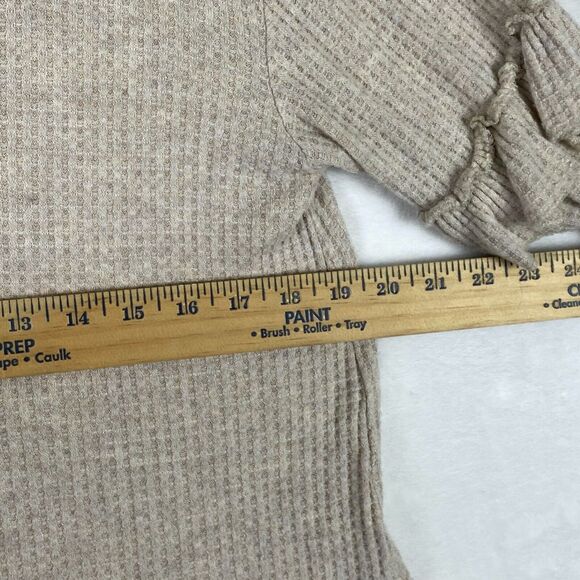 Democracy Lightweight Sweater Shirt Tan/Beige Long Sleeve Women's Size Medium - Picture 7 of 9